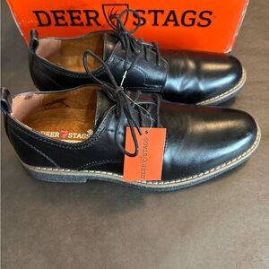 Deer Stags Boys Black Dress Shoes     Size 5